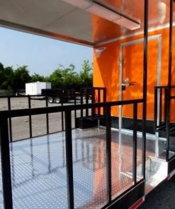 8.5' x 30' Concession Food Trailer Orange BBQ Catering Event Trailer -Cheap Concession Trailers Shop p1160122 1