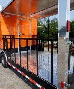 8.5' x 30' Concession Food Trailer Orange BBQ Catering Event Trailer -Cheap Concession Trailers Shop p1160124 1
