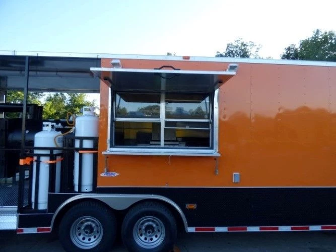 8.5' x 30' Concession Food Trailer Orange With Appliances 83 8.5' x 30' Concession Food Trailer Orange With Appliances - Image 83