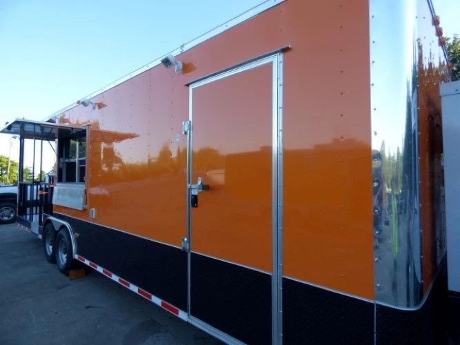 8.5' x 30' Concession Food Trailer Orange With Appliances 9 8.5' x 30' Concession Food Trailer Orange With Appliances - Image 9