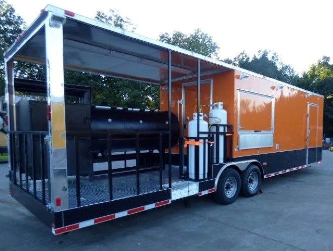 8.5' x 30' Concession Food Trailer Orange With Appliances 47 8.5' x 30' Concession Food Trailer Orange With Appliances - Image 47
