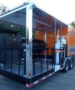 8.5' x 30' Concession Food Trailer Orange With Appliances 157 8.5' x 30' Concession Food Trailer Orange With Appliances -Cheap Concession Trailers Shop p1160292 1 1