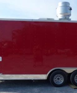 8.5' x 16' Concession Trailer Red Food With Appliances -Cheap Concession Trailers Shop p1160345 1