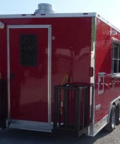 8.5' x 16' Concession Trailer Red Food With Appliances -Cheap Concession Trailers Shop p1160351 1