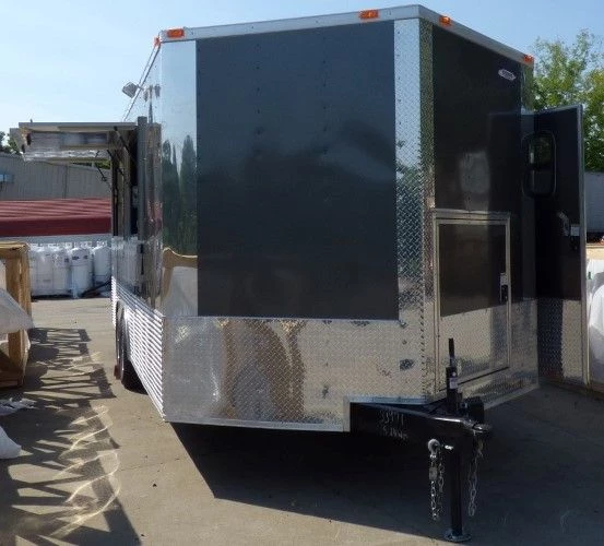 8.5' x 20' Concession Food Trailer Black Catering Event 18 8.5' x 20' Concession Food Trailer Black Catering Event - Image 18