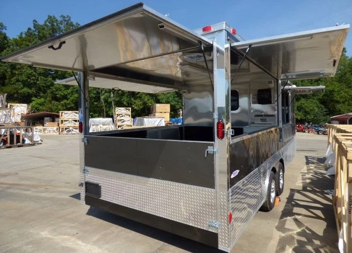 8.5' x 20' Concession Food Trailer Black Catering Event 33 8.5' x 20' Concession Food Trailer Black Catering Event - Image 33