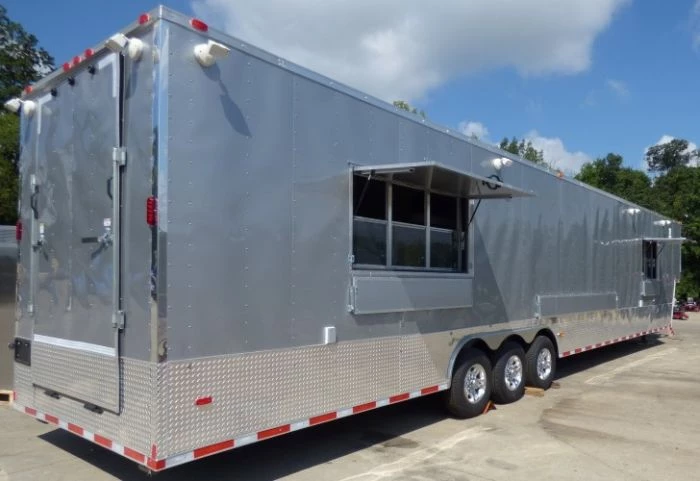 8.5' x 49' Silver Frost Concession Food Gooseneck Trailer 42 8.5' x 49' Silver Frost Concession Food Gooseneck Trailer - Image 42