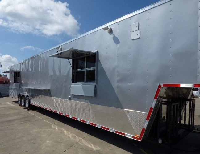 8.5' x 49' Silver Frost Concession Food Gooseneck Trailer 13 8.5' x 49' Silver Frost Concession Food Gooseneck Trailer - Image 13