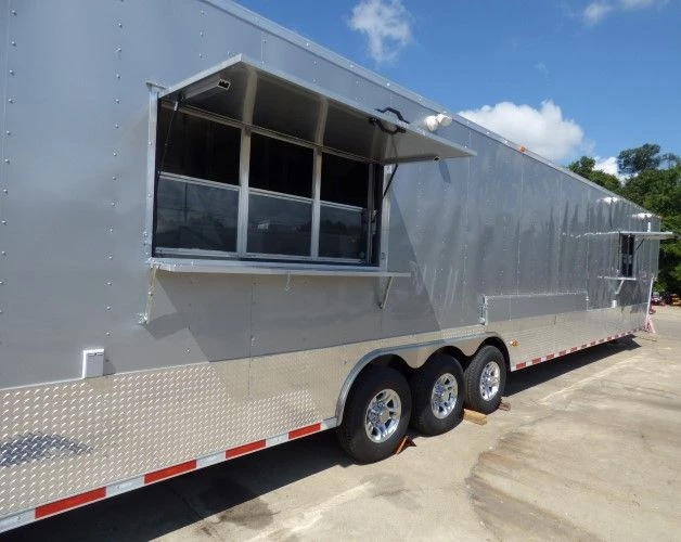 8.5' x 49' Silver Frost Concession Food Gooseneck Trailer 54 8.5' x 49' Silver Frost Concession Food Gooseneck Trailer - Image 54