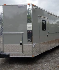 Concession Trailer 8.5' X 26' Dove Gray - Food Event Catering -Cheap Concession Trailers Shop p1170050 small