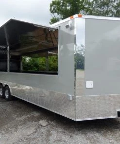 Concession Trailer 8.5' X 26' Dove Gray - Food Event Catering -Cheap Concession Trailers Shop p1170070 small