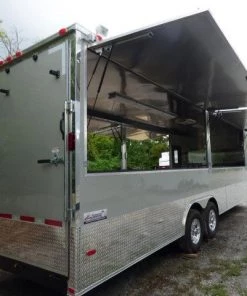 Concession Trailer 8.5' X 26' Dove Gray - Food Event Catering -Cheap Concession Trailers Shop p1170072 small