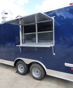 Concession Trailer 8.5' X 16' Indigo Blue - Food Event Catering -Cheap Concession Trailers Shop p1170083 small