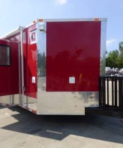 8.5' x 30' Concession Food Trailer Red With Appliances -Cheap Concession Trailers Shop p1170240 1