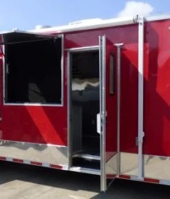 8.5' x 30' Concession Food Trailer Red With Appliances -Cheap Concession Trailers Shop p1170241 1