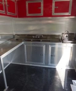 8.5' x 30' Concession Food Trailer Red With Appliances -Cheap Concession Trailers Shop p1170252 1