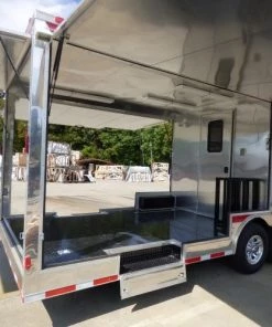 8.5' x 30' Concession Food Trailer Red With Appliances -Cheap Concession Trailers Shop p1170260 1