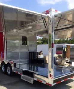8.5' x 30' Concession Food Trailer Red With Appliances -Cheap Concession Trailers Shop p1170262 1