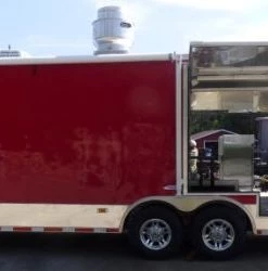 8.5' x 30' Concession Food Trailer Red With Appliances -Cheap Concession Trailers Shop p1170266 1