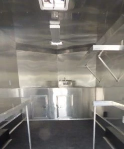 8.5' x 16' Concession Trailer Silver Frost Catering Event -Cheap Concession Trailers Shop p1170321