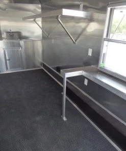 8.5' x 16' Concession Trailer Silver Frost Catering Event -Cheap Concession Trailers Shop p1170326
