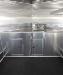 8.5' x 16' Concession Trailer Silver Frost Catering Event -Cheap Concession Trailers Shop p1170327