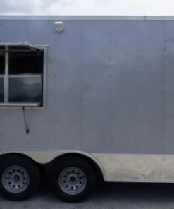 8.5' x 16' Concession Trailer Silver Frost Catering Event -Cheap Concession Trailers Shop p1170334