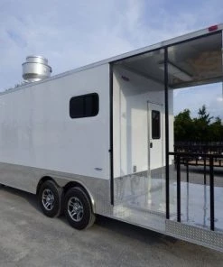 8.5' x 26' White Catering Event Concession Food Trailer 70 8.5' x 26' White Catering Event Concession Food Trailer -Cheap Concession Trailers Shop p1170348 small