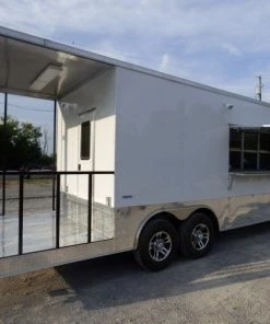 8.5' x 26' White Catering Event Concession Food Trailer 42 8.5' x 26' White Catering Event Concession Food Trailer -Cheap Concession Trailers Shop p1170352 small