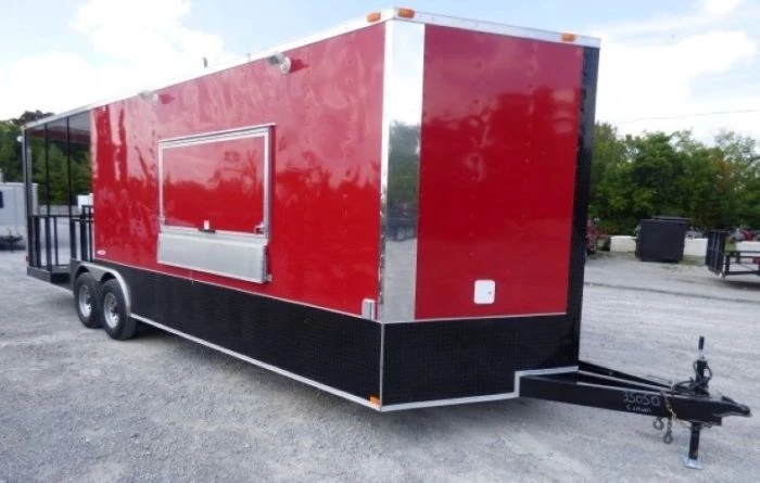 8.5' x 26' Concession Food Trailer Red Catering Event 17 8.5' x 26' Concession Food Trailer Red Catering Event - Image 17