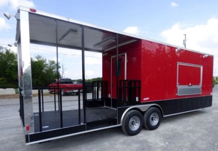 8.5' x 26' Concession Food Trailer Red Catering Event 6 8.5' x 26' Concession Food Trailer Red Catering Event - Image 6