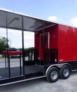 8.5' x 26' Concession Food Trailer Red With Appliances -Cheap Concession Trailers Shop p1170386 1