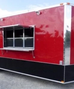 8.5' x 26' Concession Food Trailer Red With Appliances -Cheap Concession Trailers Shop p1170388 1