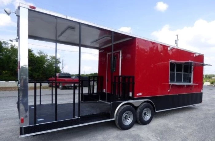 8.5' x 26' Concession Food Trailer Red Catering Event 20 8.5' x 26' Concession Food Trailer Red Catering Event - Image 20