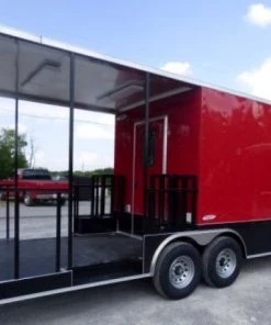 8.5' x 26' Concession Food Trailer Red With Appliances -Cheap Concession Trailers Shop p1170390 1