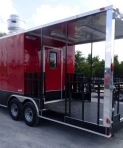 8.5' x 26' Concession Food Trailer Red Catering Event 61 8.5' x 26' Concession Food Trailer Red Catering Event -Cheap Concession Trailers Shop p1170393