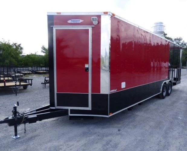 8.5' x 26' Concession Food Trailer Red Catering Event 37 8.5' x 26' Concession Food Trailer Red Catering Event - Image 37