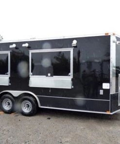 8.5' x 18' Black Catering Event Concession Food Trailer -Cheap Concession Trailers Shop p1180027 1