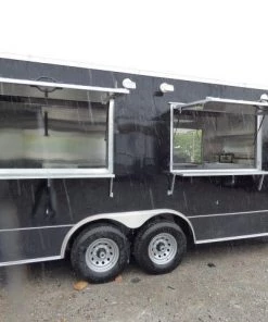 8.5' x 18' Black Catering Event Concession Food Trailer -Cheap Concession Trailers Shop p1180044 1