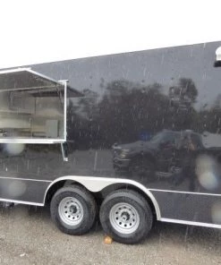 8.5' x 18' Black Catering Event Concession Food Trailer -Cheap Concession Trailers Shop p1180045 1