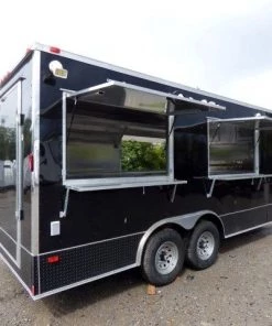 8.5' x 18' Black Catering Event Concession Food Trailer -Cheap Concession Trailers Shop p1180050 1