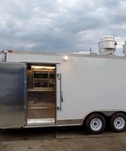 8.5' x 18' White Catering Event Concession Food Trailer With Appliances 33 8.5' x 18' White Catering Event Concession Food Trailer With Appliances -Cheap Concession Trailers Shop p1180442 1