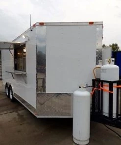 8.5' x 18' White Catering Event Concession Food Trailer With Appliances 44 8.5' x 18' White Catering Event Concession Food Trailer With Appliances -Cheap Concession Trailers Shop p1180462 1