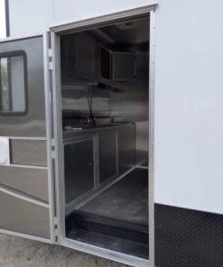 8.5' x 28' White Catering Event Trailer Concession Food Trailer -Cheap Concession Trailers Shop p1190136