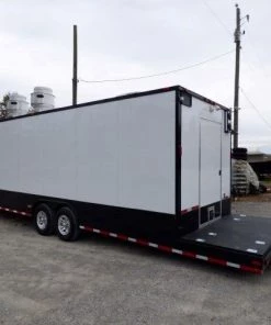 8.5' x 28' White Catering Event Trailer Concession Food Trailer -Cheap Concession Trailers Shop p1190138