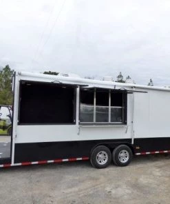 8.5' x 28' White Catering Event Trailer Concession Food Trailer -Cheap Concession Trailers Shop p1190143