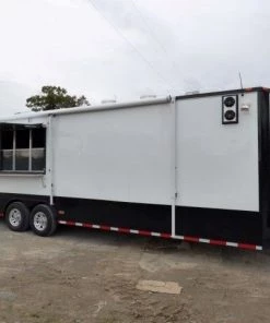 8.5' x 28' White Catering Event Trailer Concession Food Trailer -Cheap Concession Trailers Shop p1190144