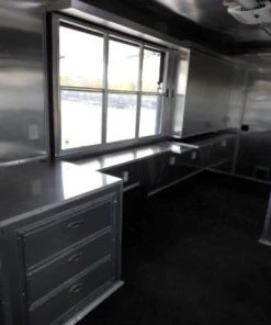 8.5' x 28' White Catering Event Trailer Concession Food Trailer -Cheap Concession Trailers Shop p1190156