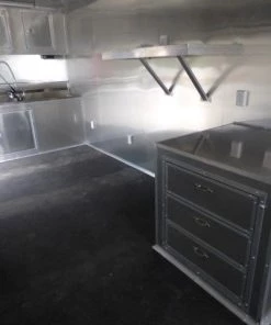 8.5' x 28' White Catering Event Trailer Concession Food Trailer -Cheap Concession Trailers Shop p1190168