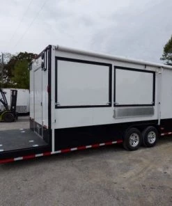 8.5' x 28' White Catering Event Trailer Concession Food Trailer -Cheap Concession Trailers Shop p1190171